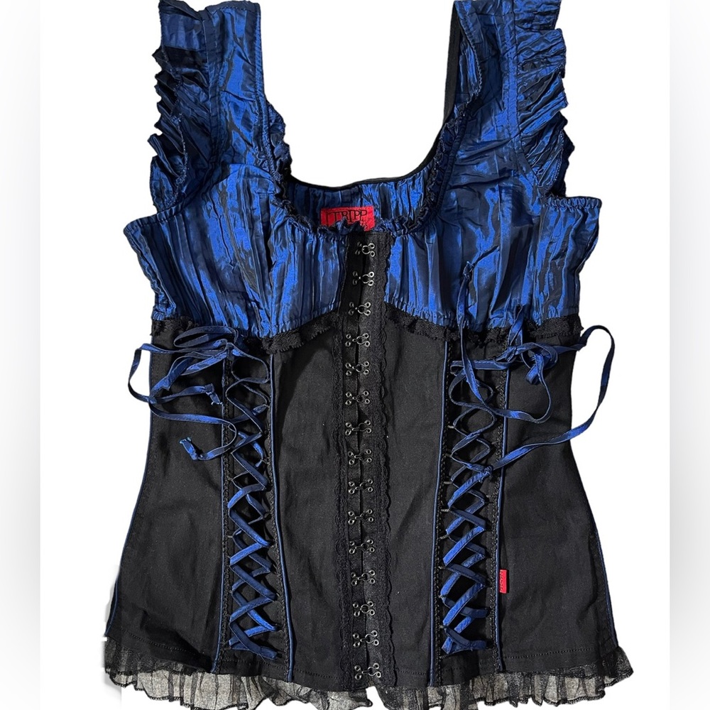 Tripp NYC Black & Blue Corset
